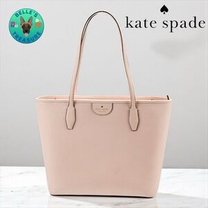 Kate Spade New York Lori Women's Handbag Blush Pebbled‎ Leather Pockets Tote Bag